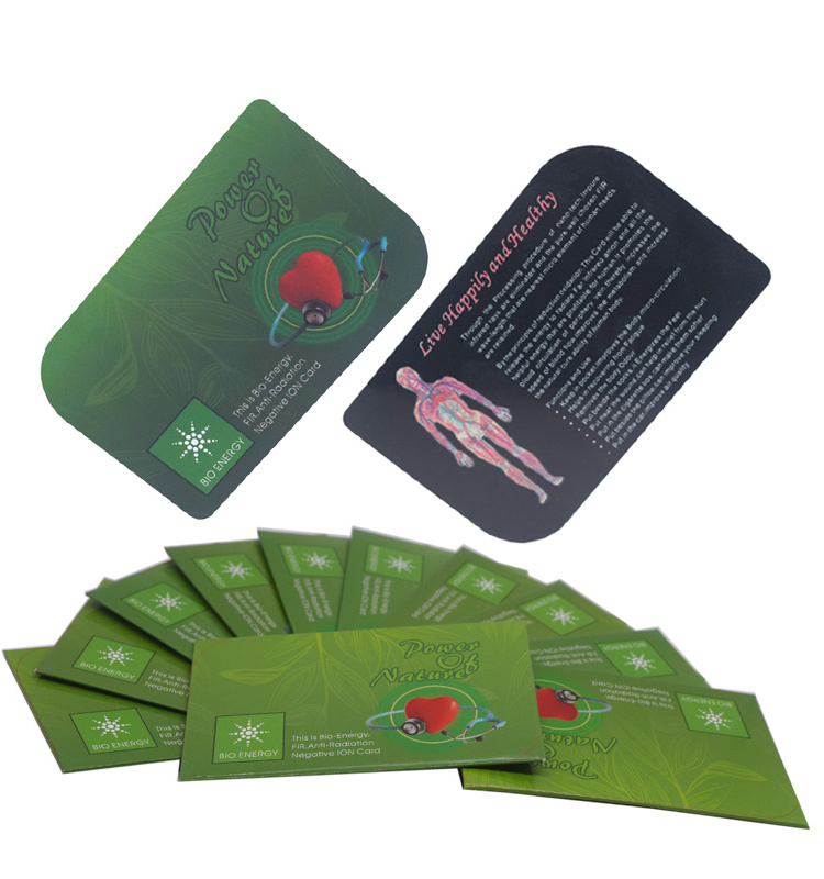 High 10000- 20000 negative ions card bio energy powerful home electricity power energy saving card with terahertz chip