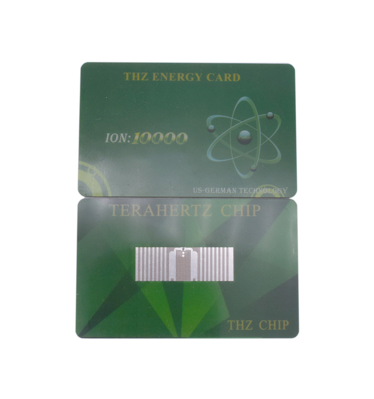 Terahertz card Quantum energy scalar negative ion bio nano energy card with negative ions Health Care