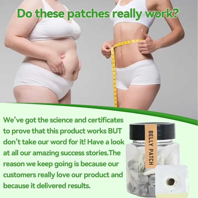 Customized OEM 30 Day Mugwort Belly Patch Boost Metabolism Helps Body Slimming Mugwort  For Weight Loss Fast Burn Sticker