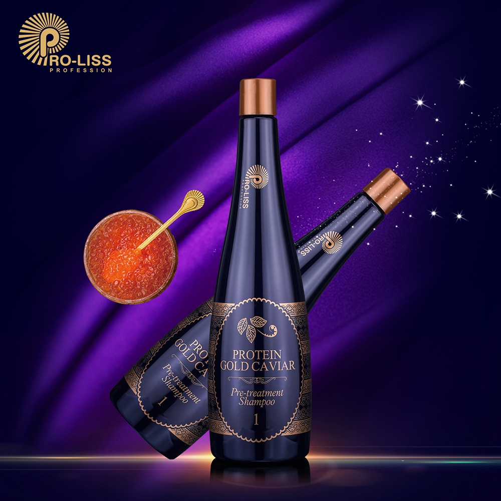 Pro-liss Brand Private Label 0.00% Formaldehyde Professional Protein Therapy Italian Gold Caviar Hair Keratin Treatment