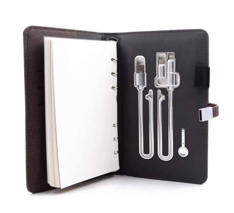 2023 new product ideas unique electronic notebook power bank A6 USB flash drive gift set for holiday outdoors couples valentines