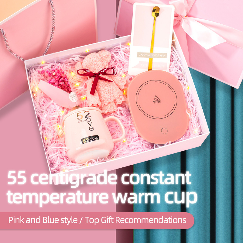 Beautiful 2023 Wholesale Custom Mini Fan Umbrella Neck Massager 520 Cup Mug with Warmer Saucer and Teaspoon Romantic Gift set