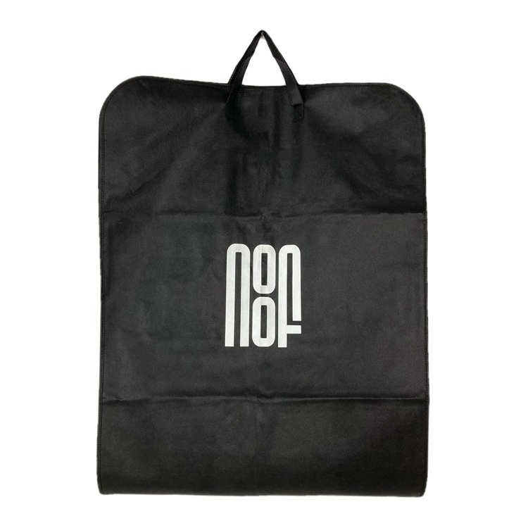 Custom Non-Woven Black Durable Garment Bag for Clothing Gown Dress Cover