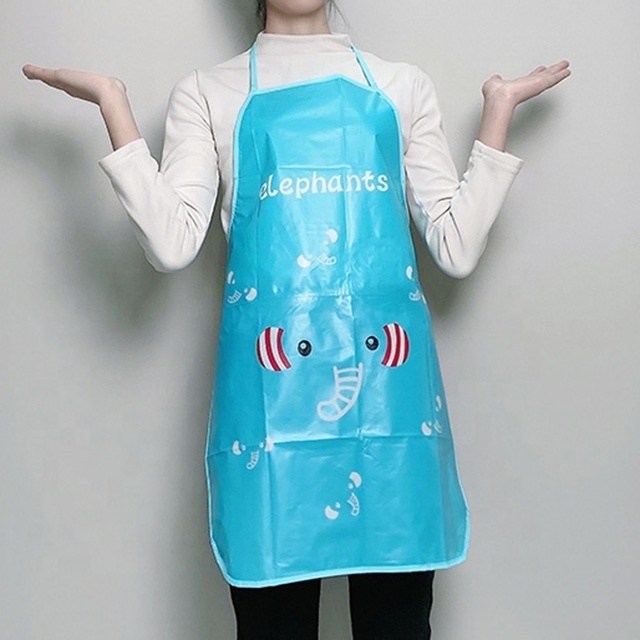 Cute Cpe Cat Apron Custom Printed Clear Ppe Apron Custom Women Kitchen Apron Feeder For Sale