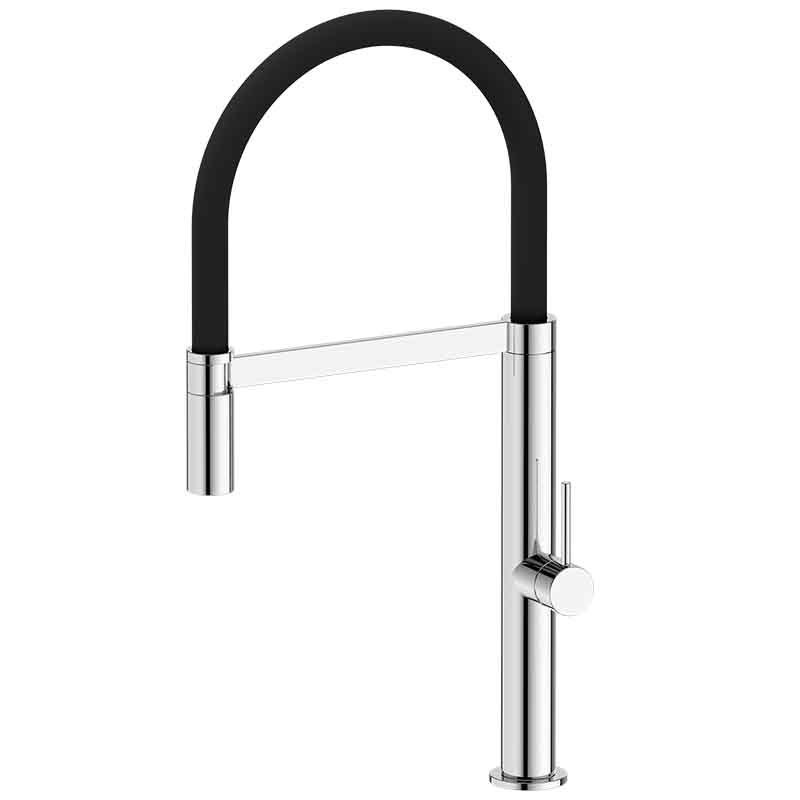 UPC CUPC Chrome Stainless Steel Kitchen Sink Faucets with Pull Down Sprayer Single Handle