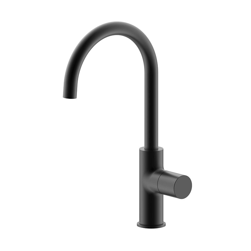 Watermark Rose Gold Matte Black Neck Hot Cold Deck Mounted Sink Kitchen Faucet