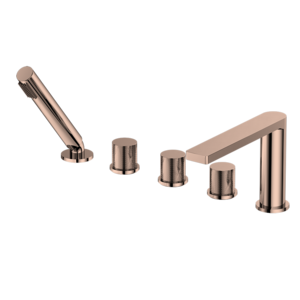 Watermark 5 hole deck mounted rose gold brass  tub bath and shower faucets