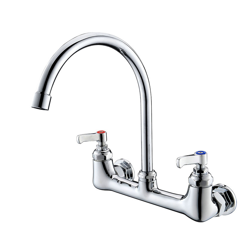 Pre-rinse Spray Kitchen Faucet Swivel Wall Mounted High Pressure Commercial Kitchen Faucet