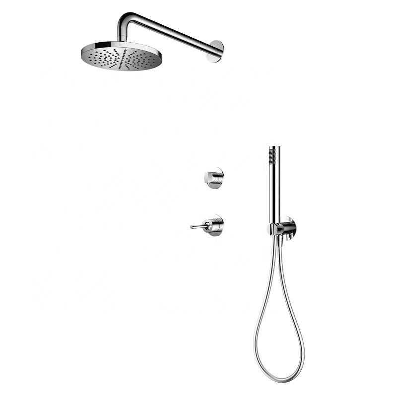 Modern shower mixing diverter valve concealed hot cold bathroom faucet shower set