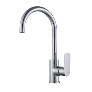 Cupc Brass Chrome Swivel Swan Neck Wash Sink Kitchen Faucet