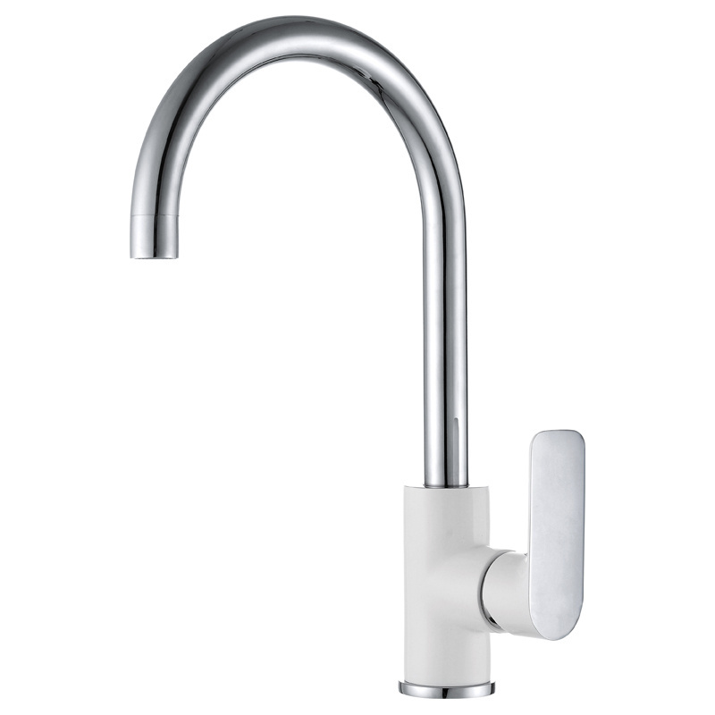 Cupc Brass Chrome Swivel Swan Neck Wash Sink Kitchen Faucet