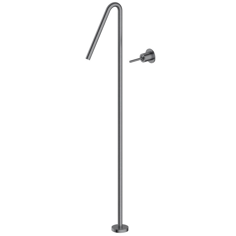 Nickel Brushed Free Standing Bath Tap Bathtub Faucet Freestanding Tub With Tub Mounted Faucet