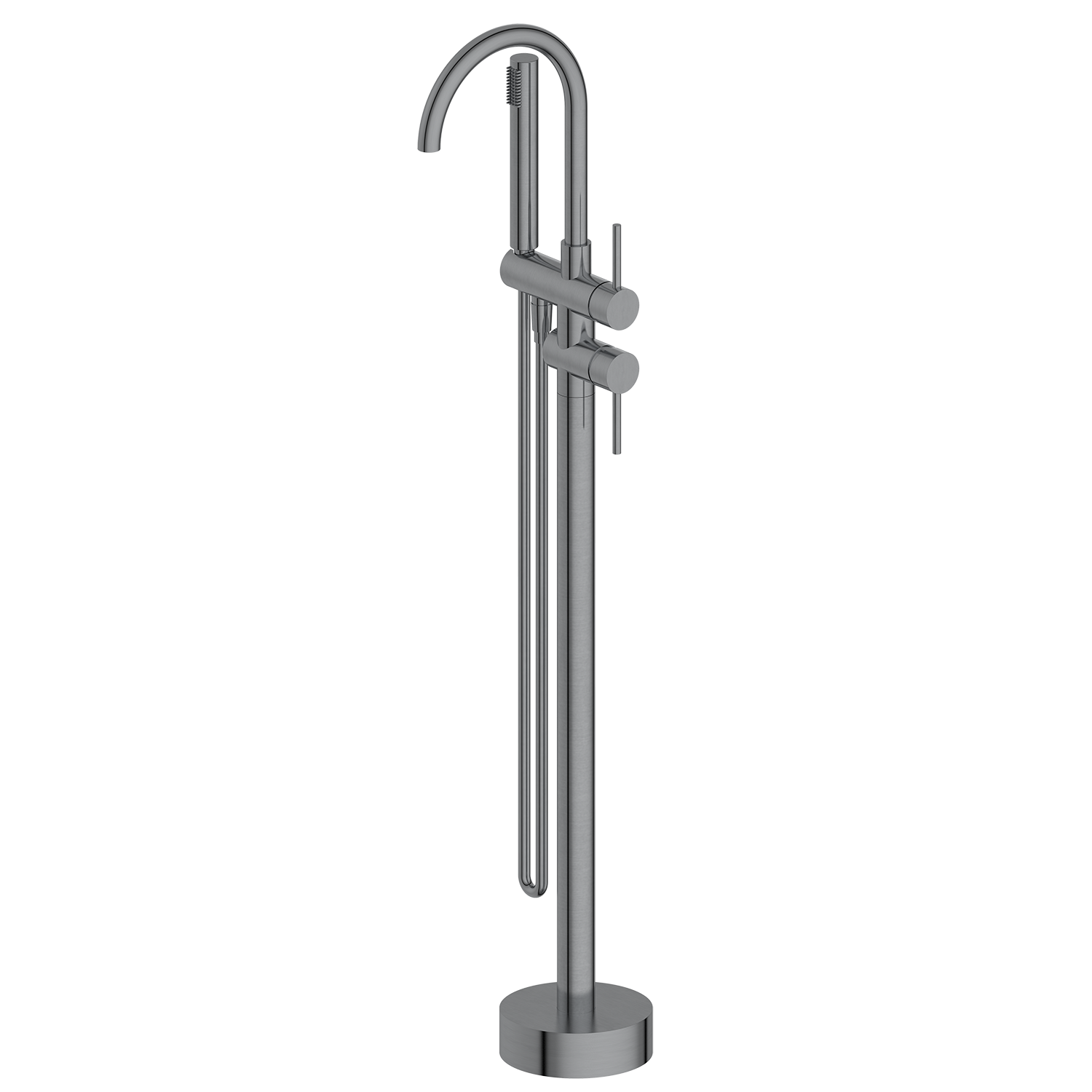 Matte black UPC lead free brass floor stand bath & shower faucets folding bathtub faucet