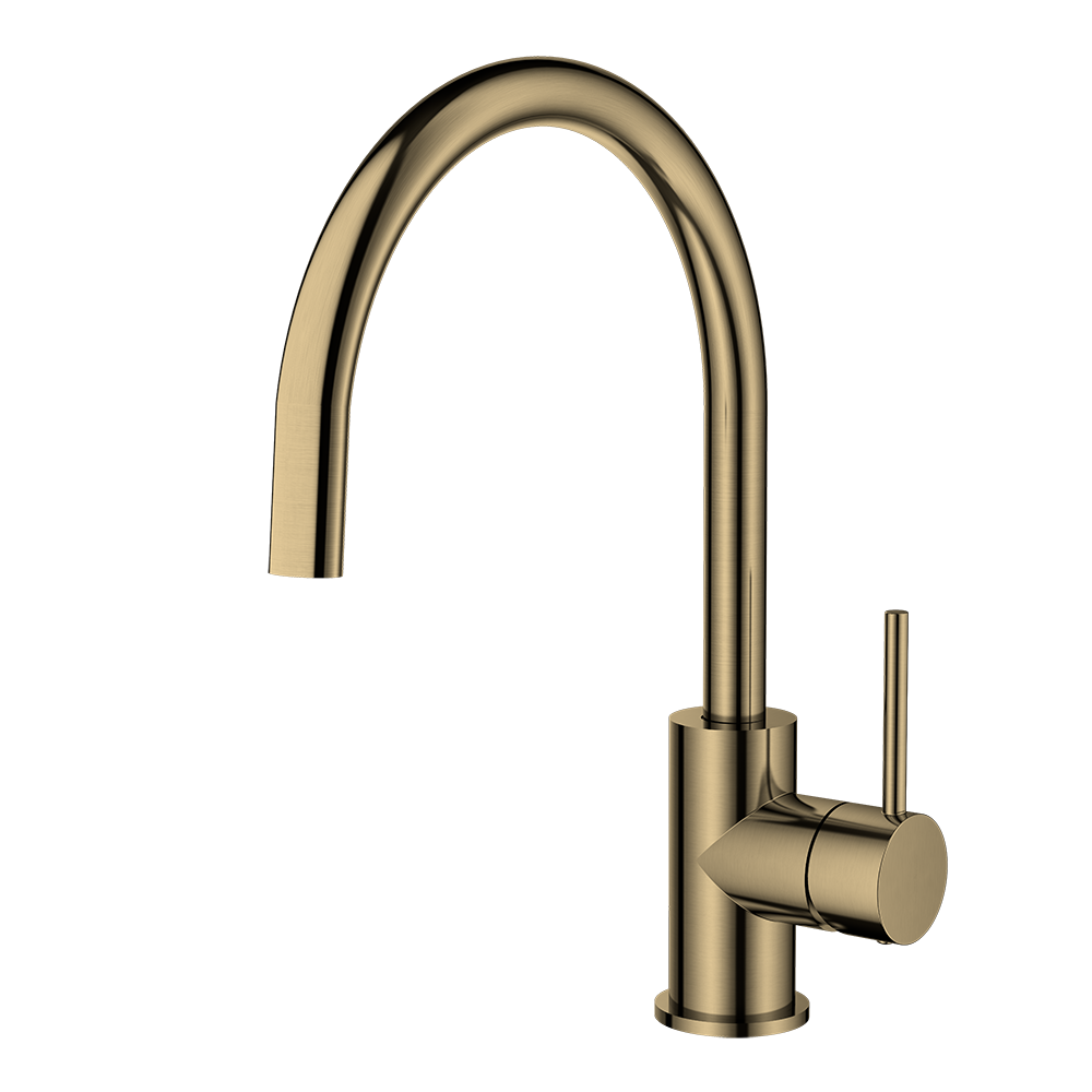 Watermark WELS Brass Kitchen Mixer Tap Brushed Gold Hot and Cold Water Kitchen Sink Faucet