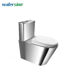 2 pieces floor standing stainless steel prison toilet