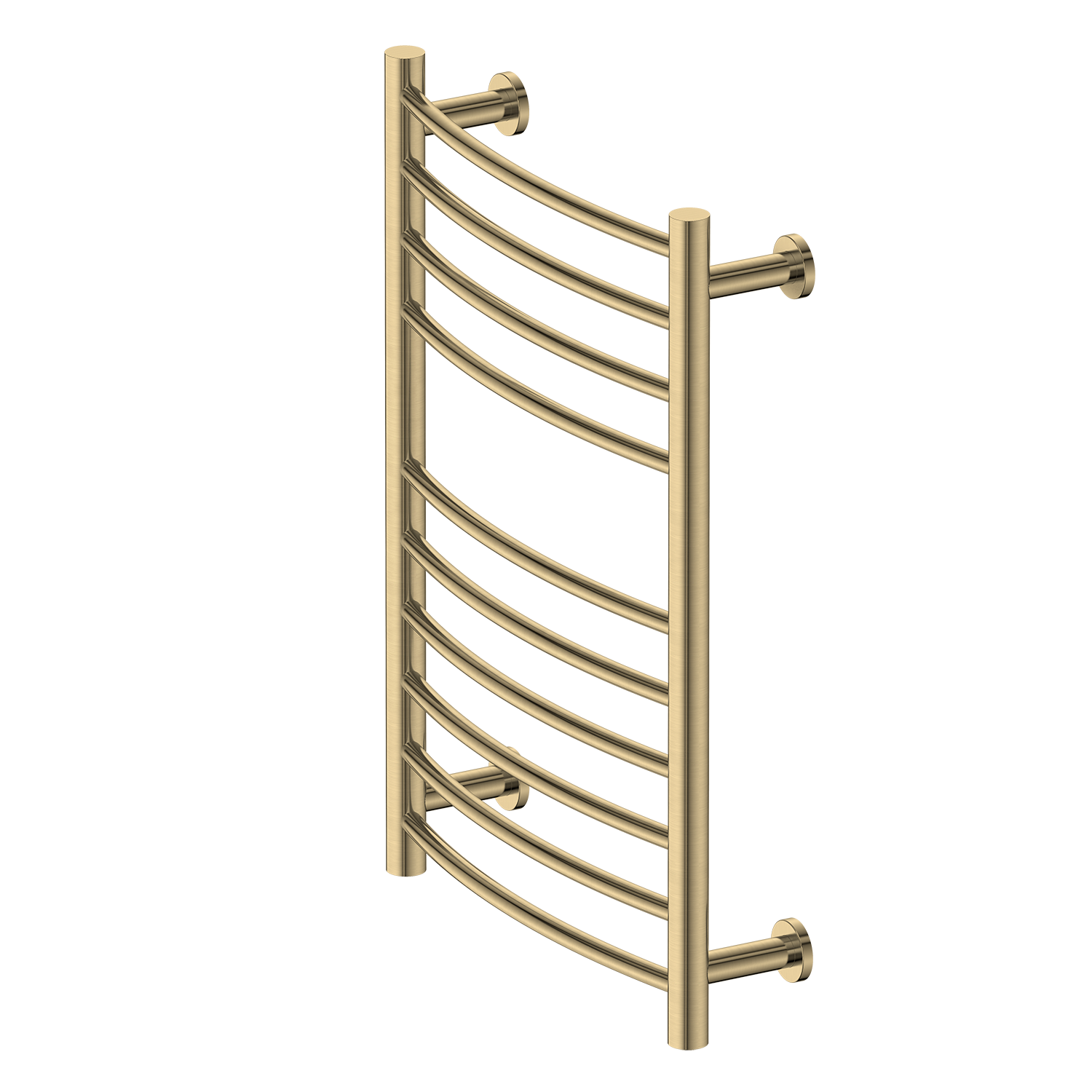 Brushed gold luxury stainless steel ladder style  heated  wall mounted towel rail