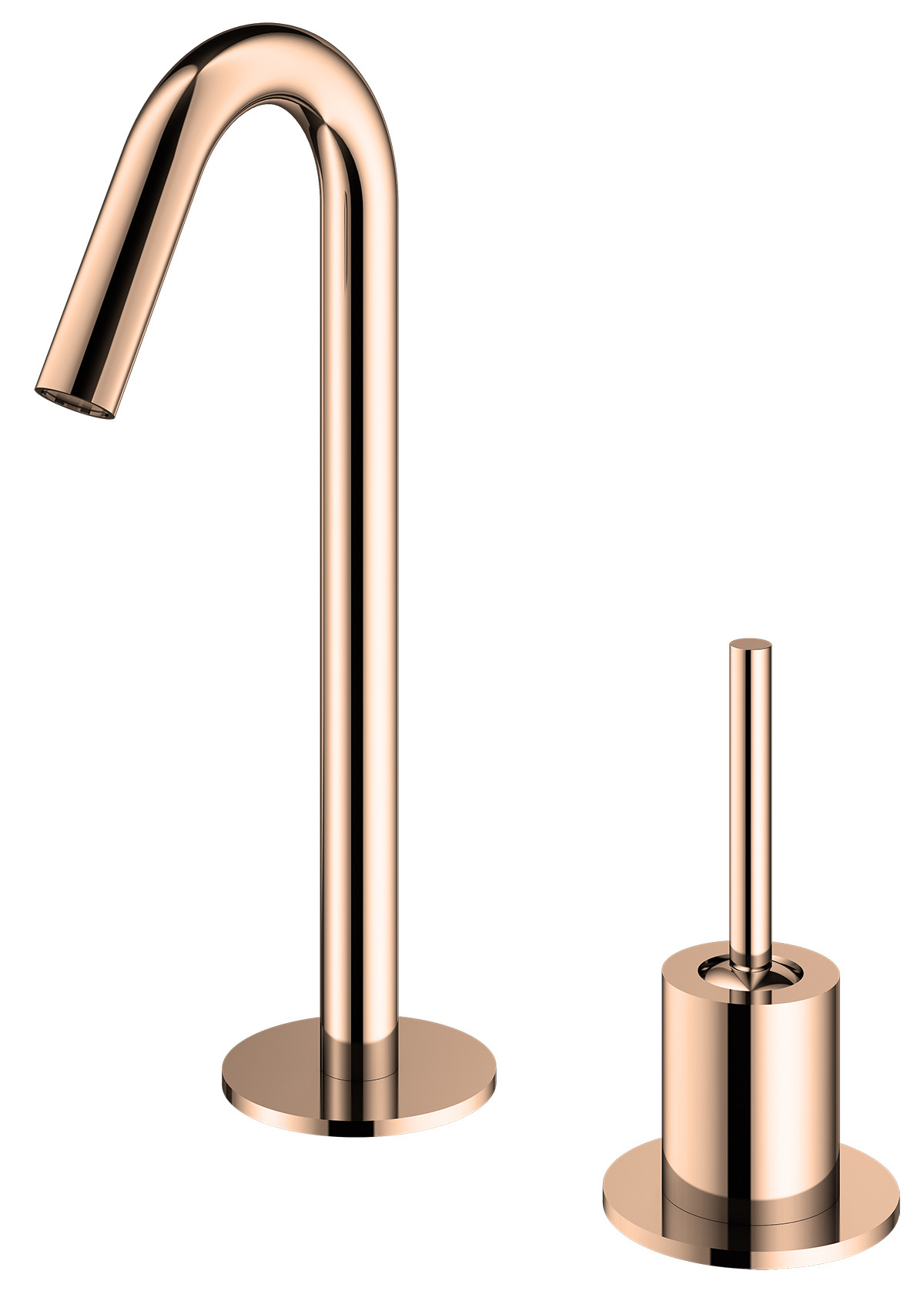 New design wall-mounted brass rose gold bath mixer   bathroom sink tap  faucet