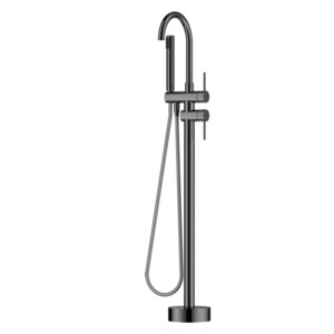 Watermark Freestanding Bathtub Faucet 2 Function Hand Shower Wand Swivel Spout Floor Mount Bathroom Tub Faucets