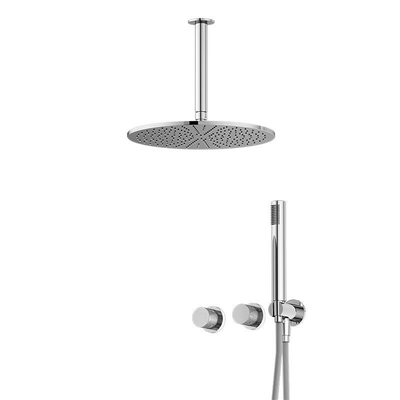 Watermark Bathroom Shower Brass Concealed Ceiling Brass Brushed Gunmetal Waterfall 2 In 1 Shower Set