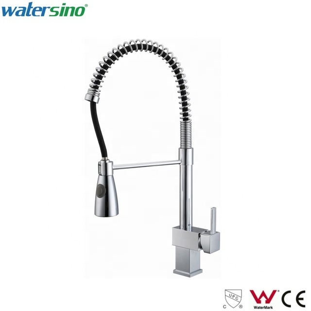 Watermark single handle hot and cold water kitchen sink tap pull out spring mixer kitchen faucet