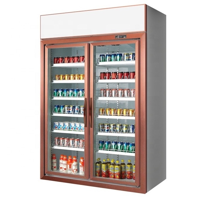 Double Glass Doors Fridge Glass Door Drink Cooler Pepsi Refrigerator