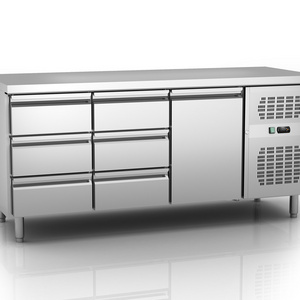 kitchen work bench undercounter 304 stainless steel freezer with drawer