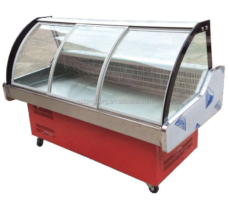 Commercial  Counter Top Serve Over  Deli Fish Cold Food Fresh Meat Display Refrigerator Showcase Cooler Chiller