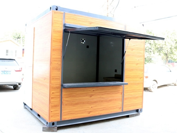 Outdoor food kiosk design prefab move container coffee shop mobile store kiosk