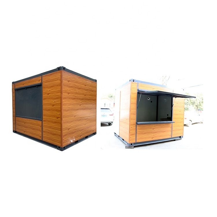 Outdoor food kiosk design prefab move container coffee shop mobile store kiosk