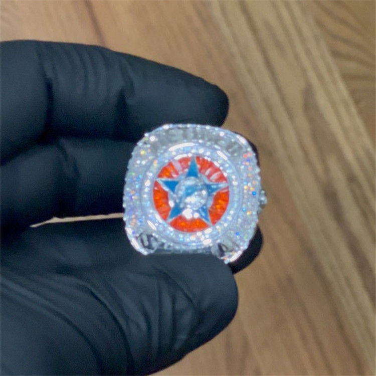 Hip hop men custom  youth usssa basketball softball football nba championship moissanite vvs diamond s925/9k/10k/14k/18k ring