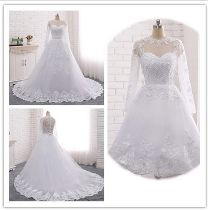 2021 High Quality  White Fashion Vestido De Noiva Bridal Tulle Mariage  Wedding Dress