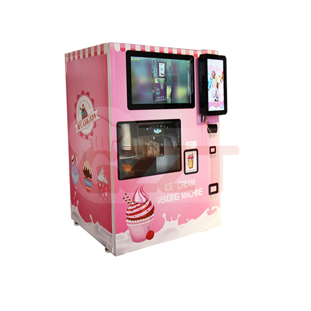 Automatic Frozen Food Small Vending Machine Frozen Yogurt Ice Cream Vending Machine Iced Smoothie Vending Machine