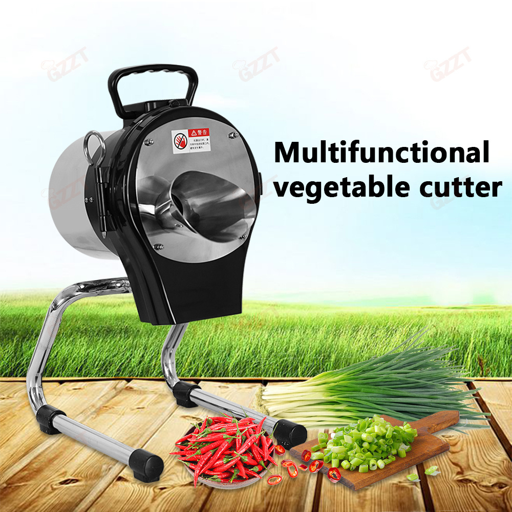 6000RPM high speed round blade cutting vegetables Automatic Green Onion Slicer Lettuce Chilli Cutter Parsley Chopper Machine