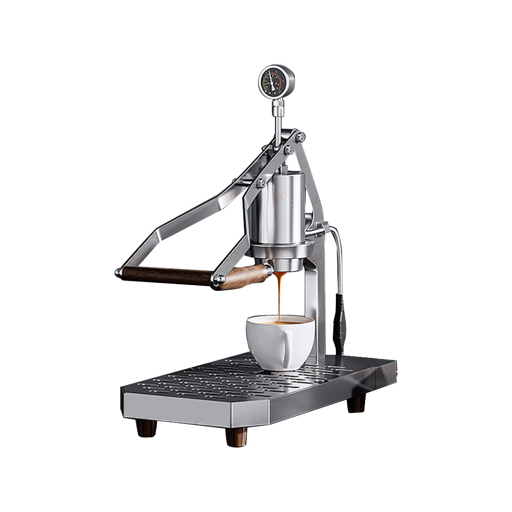 Lever Pull Manual Stainless Steel Espresso Coffee Machine Italian Multifunctional Hand Press Coffee Machine Without Electricity