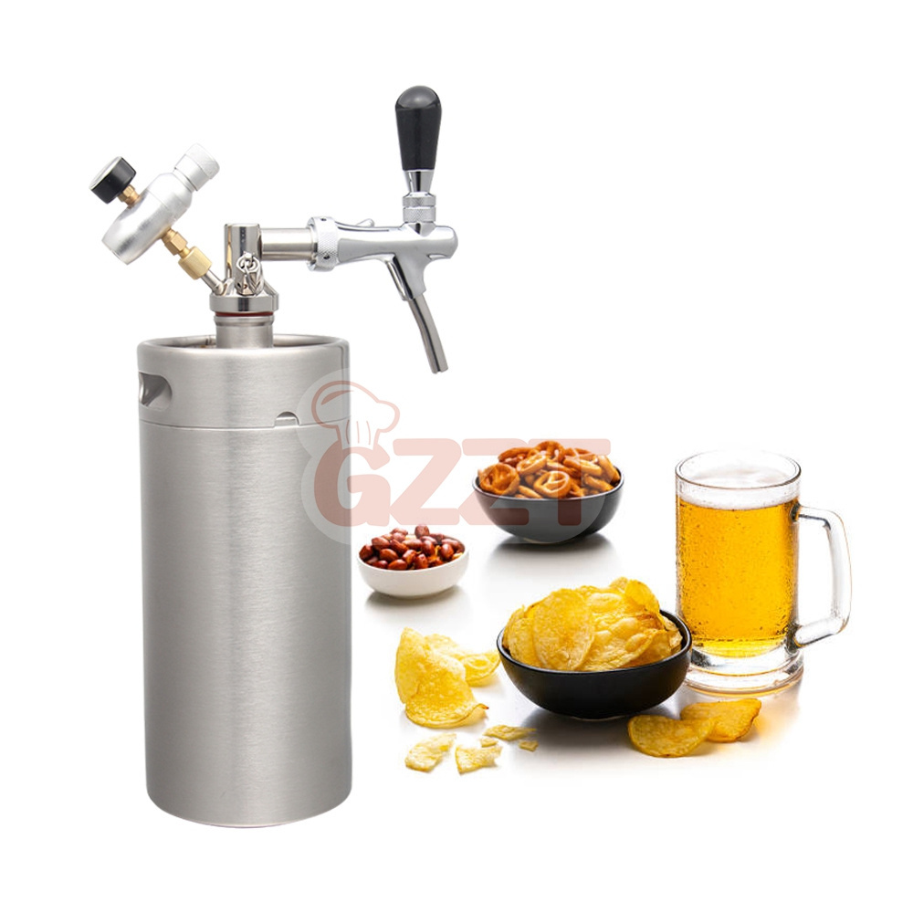 Draft Beer Growler Beer Barrels Stainless Steel 304 Mini Beer Keg 5L 10L 3.6L 4L 2L with CO2 Regulator