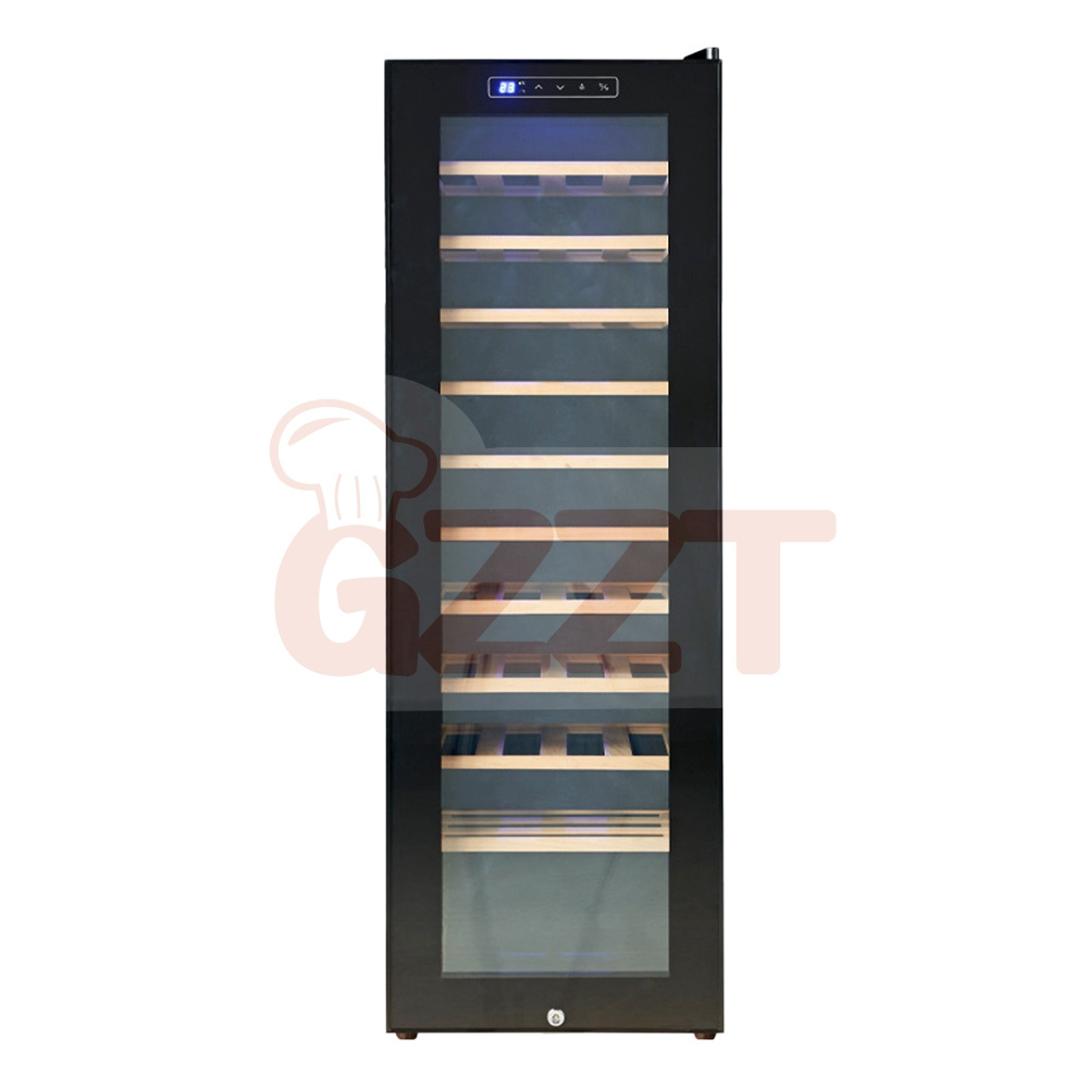 Luxury 48 Bottles 138 Litres Commercial Restaurant Tall Large Capacity Dual Zone Display Wine Cooler Refrigerator With Lock