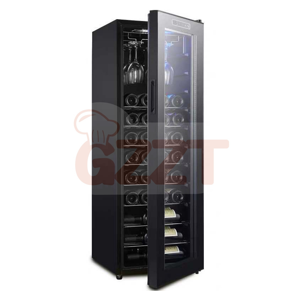 Luxury 48 Bottles 138 Litres Commercial Restaurant Tall Large Capacity Dual Zone Display Wine Cooler Refrigerator With Lock