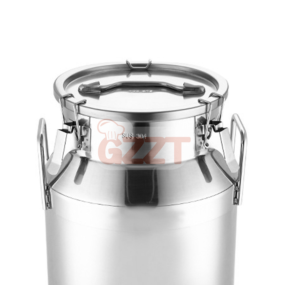 15/20/25/30/35/40/45/50/55/60/68 Liters Stainless Steel Bucket Milk Container with Cover sealing ring