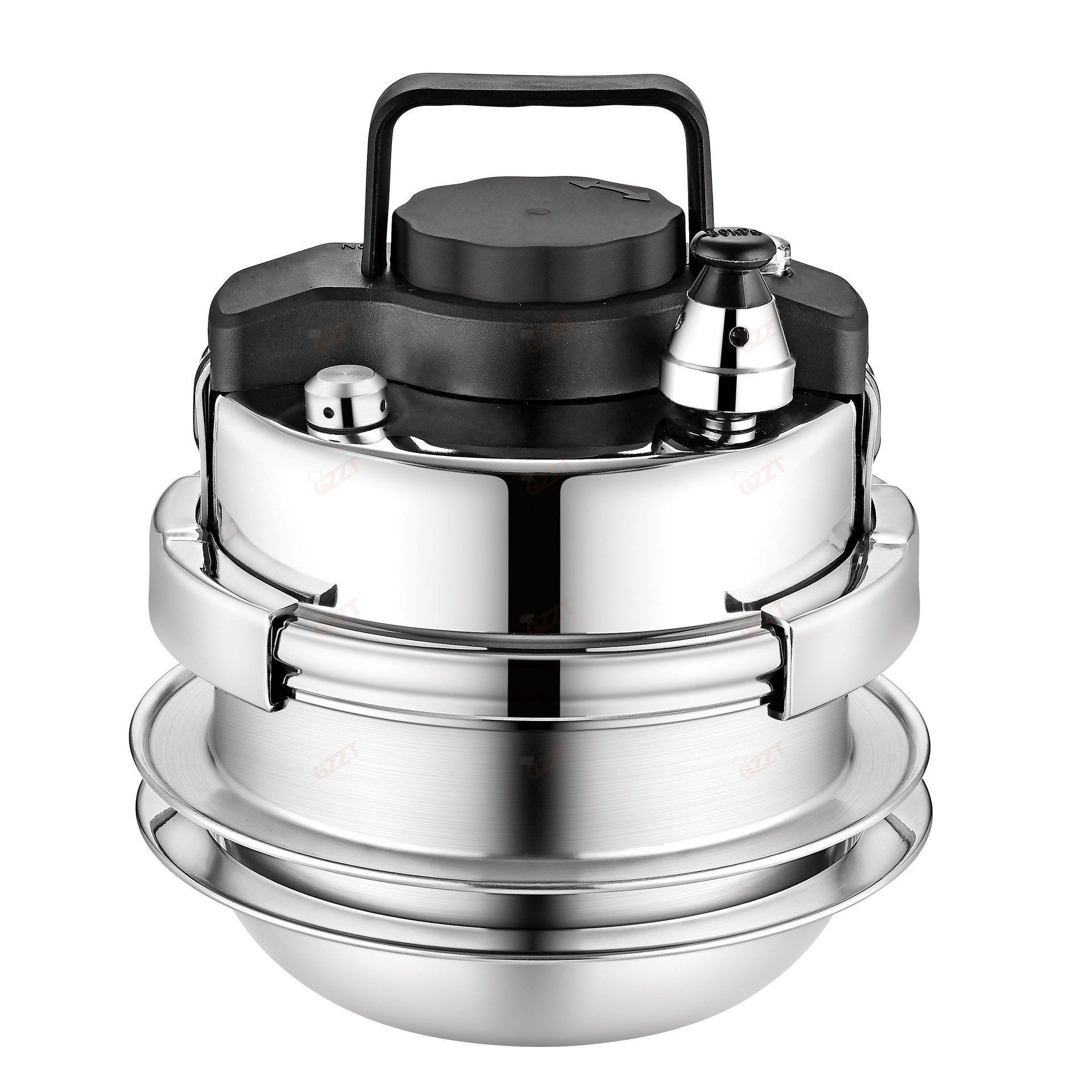 Mini 304 Stainless Steel Pressure Cooker 1.4l Three-ply Steel Explosion-proof Pressure Cooker For Outdoor Home Cooking