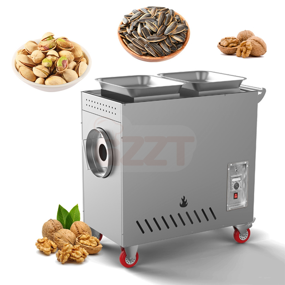 10kg High Capacity Roasted Evenly Peanut Grain Almond Nut Roaster Machinery For Gas Peanut Roasting Machine