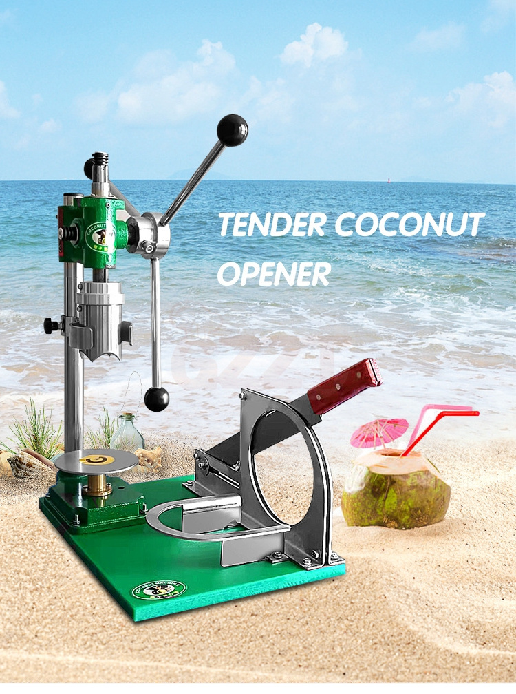 Fresh Coconut Cutting Tools Stainless Young Coconut Peeled Machine Commercial Green Coconut Lid Cutter