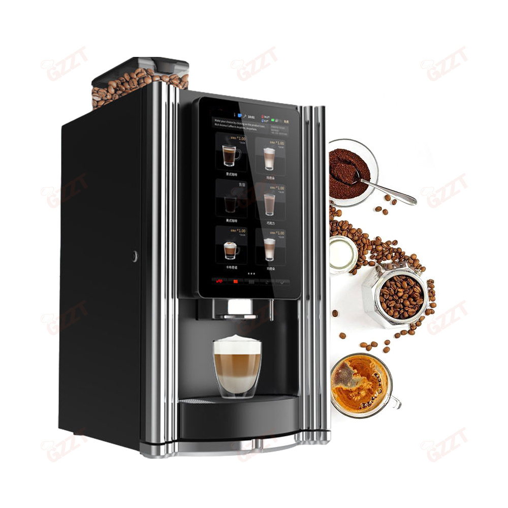 IOT 10 Flavors Bean To Cup Espresso Coffee Vending Machine 110V 220V Multifunctional payment system Fresh Grinding Coffee Maker