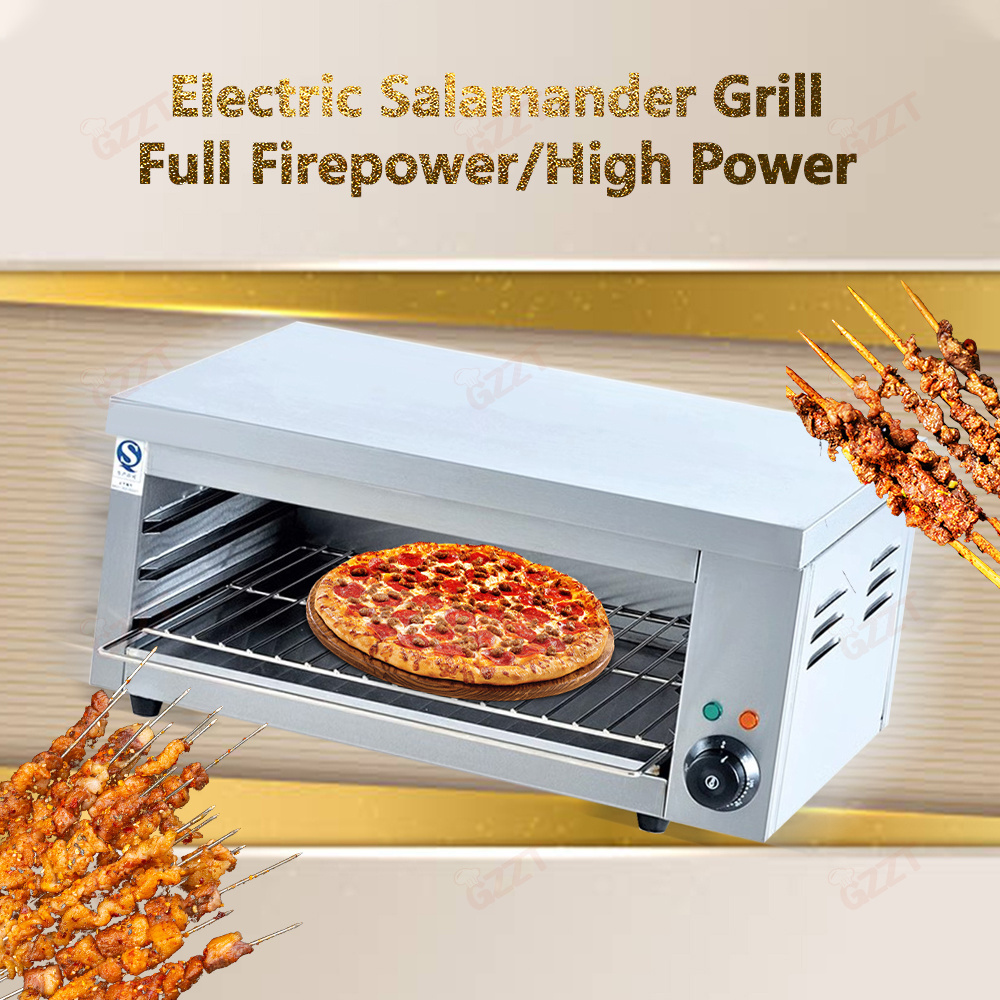 Professional Commercial Gas Salamander With 4/6 Burner Table Stainless Steel Roaster Industrial Electric Griller Face fire stove