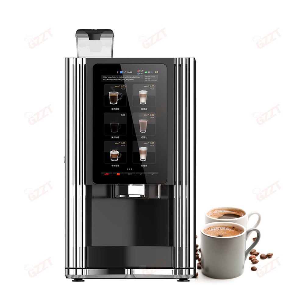 IOT 10 Flavors Bean To Cup Espresso Coffee Vending Machine 110V 220V Multifunctional payment system Fresh Grinding Coffee Maker