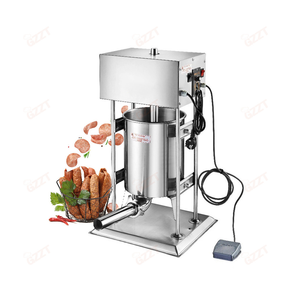 30L Full Automatic Enema Machine High Power Sausage Filler Machine 10L 15l 20L 25L Commercial Automatic Electric Sausage Stuffer