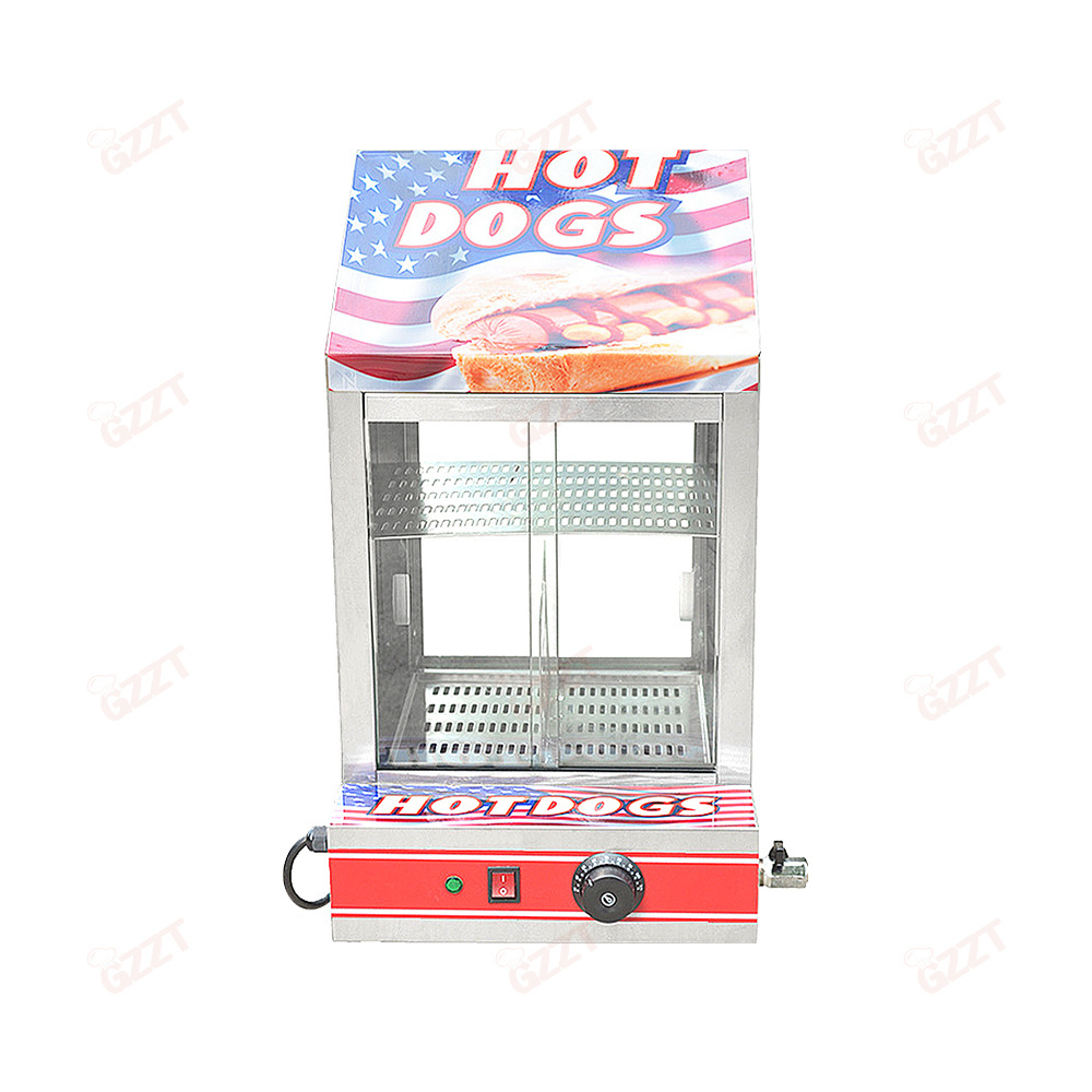 Electric Hot Dog Display Warmer Hot Dog Showcase Machine Food Warmer Showcase Display Commercial Hot Dog Warming Showcase