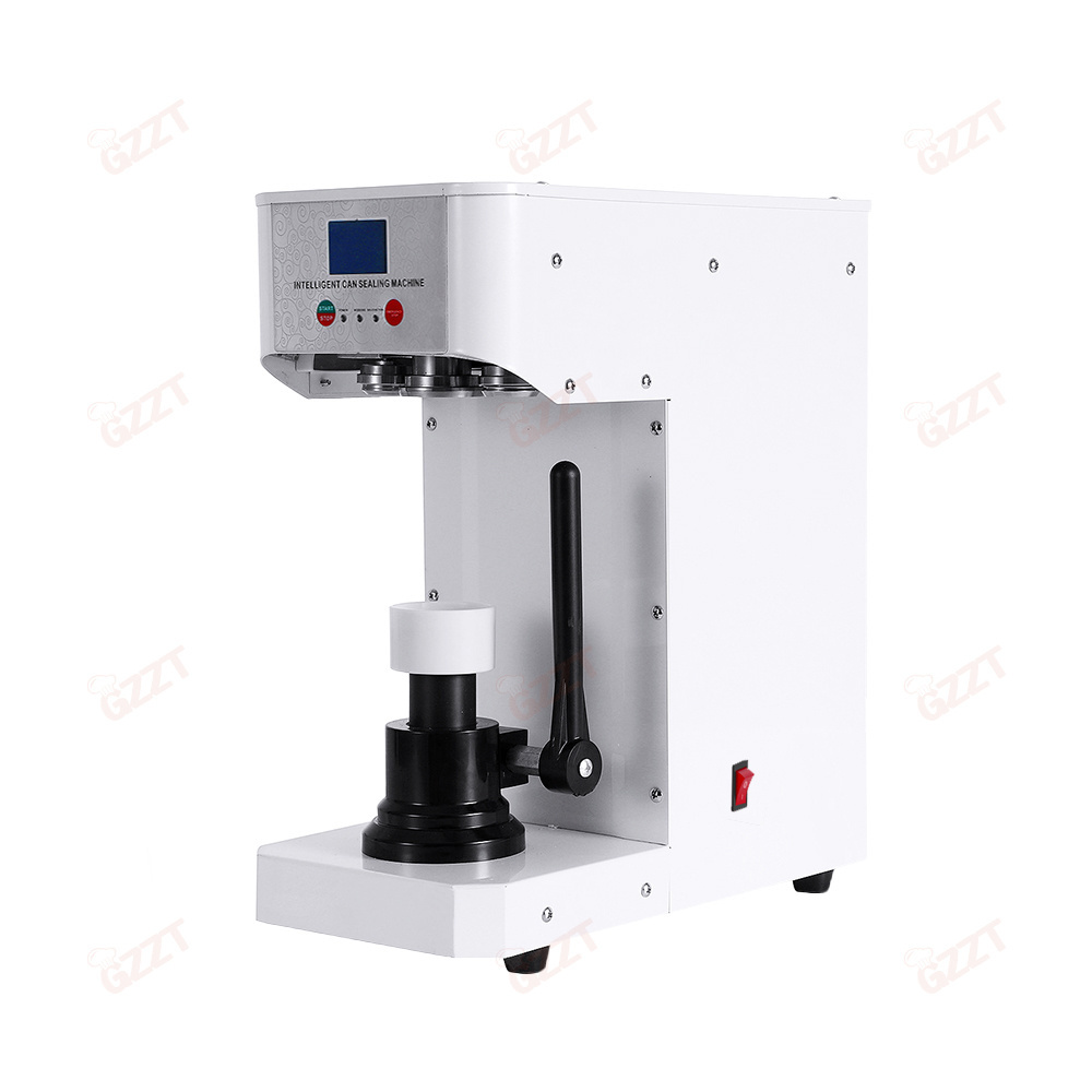 55MM Diameter Fully Automatic Can Sealing Machine 12pcs/min Aluminum bottle Cover Lid Bubble Milk Tea Boba Cup Sealer Machine