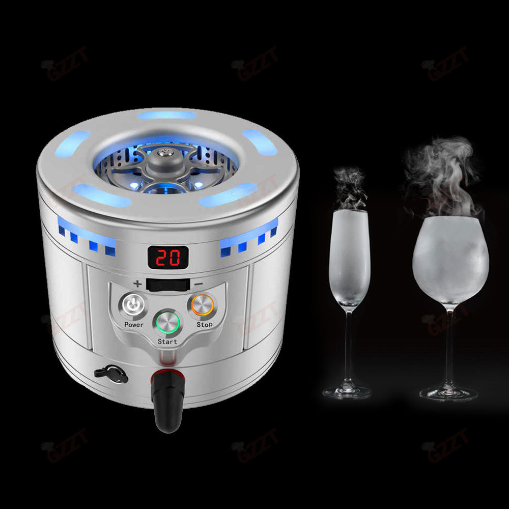 Beverage Cocktail Glass Froster Mini Co2 Bar Glass Cup Chiller Cooler Freezer Portable Bar Food Grade Dry Ice Block Machine