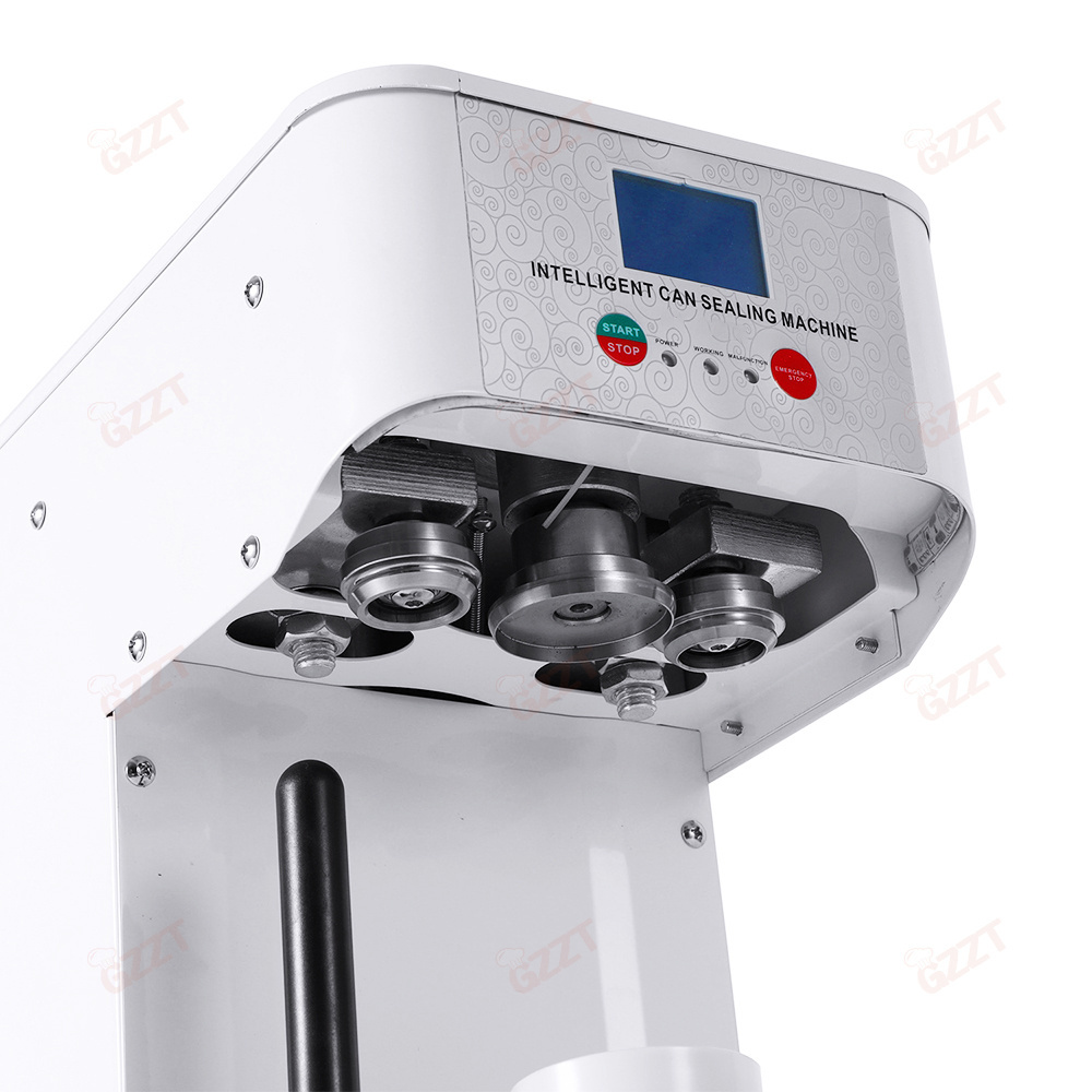 55MM Diameter Fully Automatic Can Sealing Machine 12pcs/min Aluminum bottle Cover Lid Bubble Milk Tea Boba Cup Sealer Machine