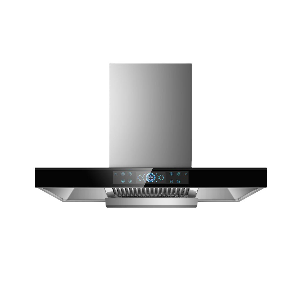 Touch Screen 90Cm Range Hood 900Mm Power Frequency Conversion Kitchen Hood Top Suction T-Type Range Hood